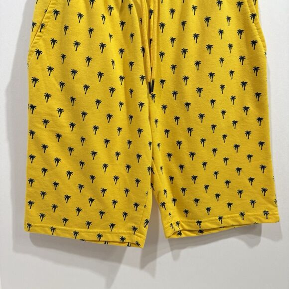 Men's French Terry Pocket Sweat Shorts Small Yellow - Picture 7 of 16